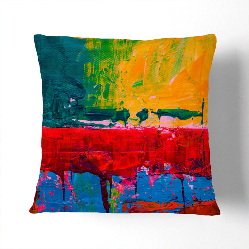Abstract Square Throw Cushion, 40 x 40 cm, White