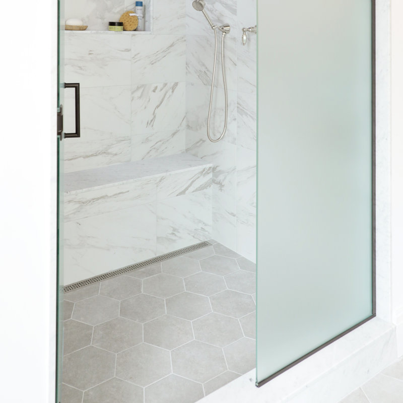 Traffic Hex 9" x 10" Porcelain Concrete Look Wall & Floor Tile