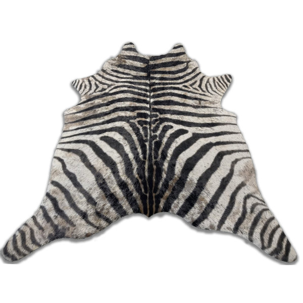 Grey Zebra Print Rug