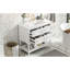 Ensemble de meuble-lavabo 36 po avec ensemble de meuble-lavabo, lavabo en céramique encastré, ensemble de meuble-lavabo autoportant avec 4 tiroirs, armoire de salle de bain avec cadre en bois massif-201335786