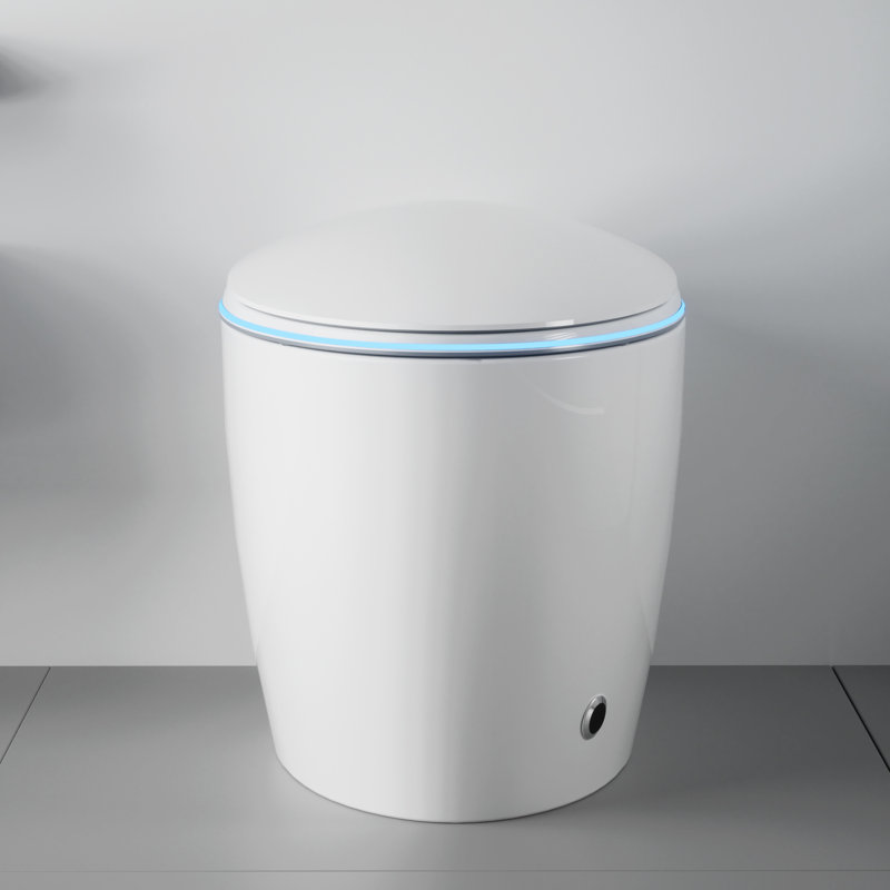 Intelligent Toilet With Bidet, Auto Open/Close System, Foot Sensor, Powerful Flushing, Led Display, Bathroom Fixture Bidet Feature, Seat, Warm Air Dryer, Essential