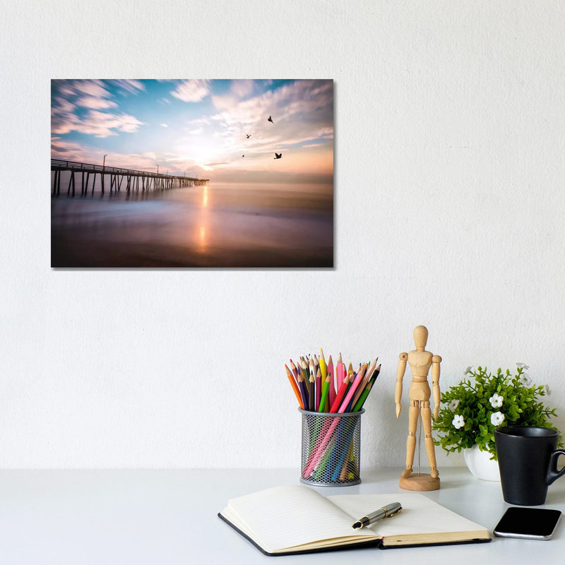 Virginia Beach Sunrise 1 Piece Wrapped Canvas Wall Art, 20.32 cm H x 30.48 cm W