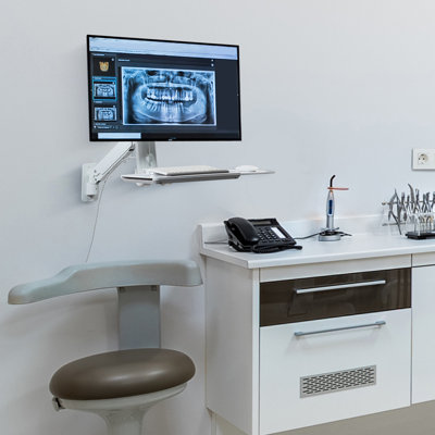 Adjustable Electronic Wall Mounts Stand With Keyboard Holder, Monitor Screen