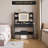 Modern Makeup Vanity with LED Mirror, USB Outlets, 2 Drawers & Stool-722624269