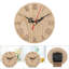 Horloge murale décorative classique en bois avec affichage analogique pour jardin, couloir ou extérieur (12 cm)