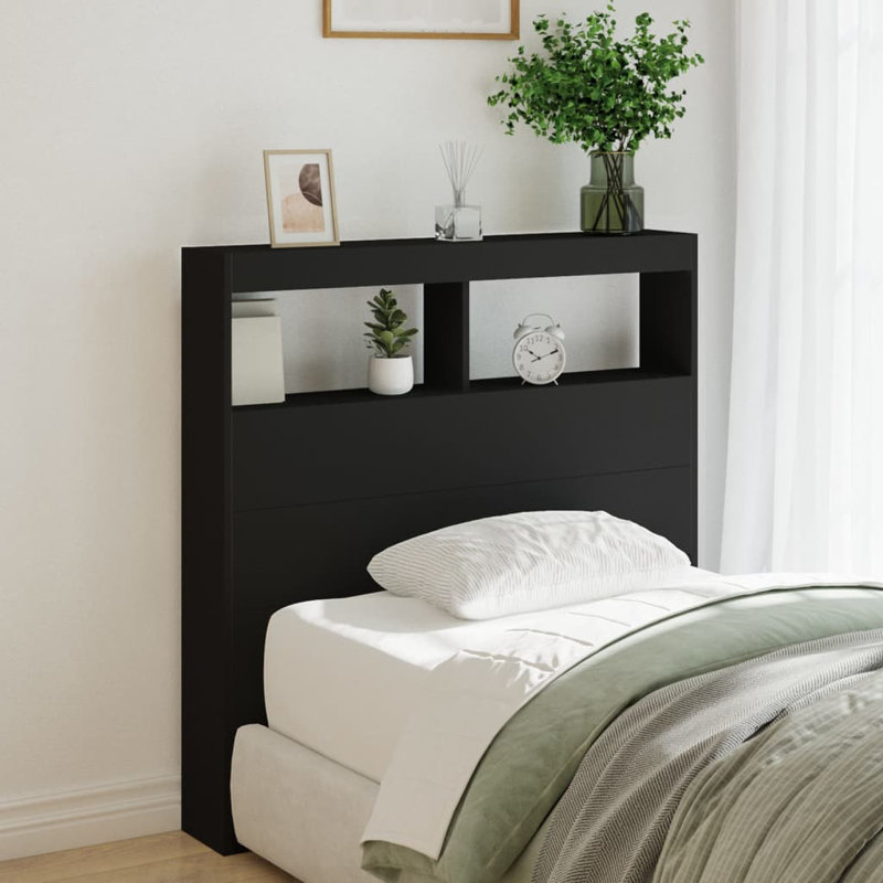 Headboard, 102cm H x 100cm W x 17cm D, Black