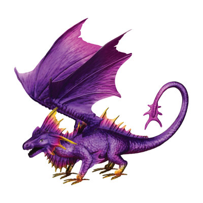 Décoration de dragon 12 po - mauve