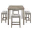 de table de salle à manger et de chaises de style industriel, ensemble de tables de bar peu encombrantes avec tabourets ergonomiques pour le salon, la salle à manger et la salle de jeux