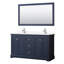 Ensemble de meuble-lavabo double 60 "avec miroir Avery-97831852-97831854-97831856