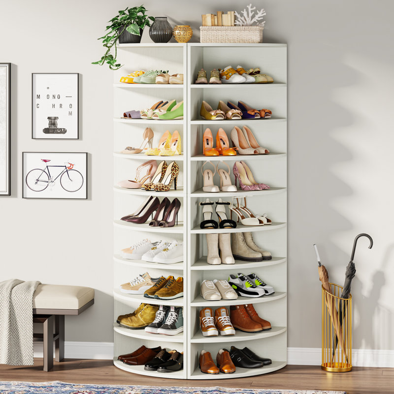 Small Corner 18 Pair Shoe Racknull