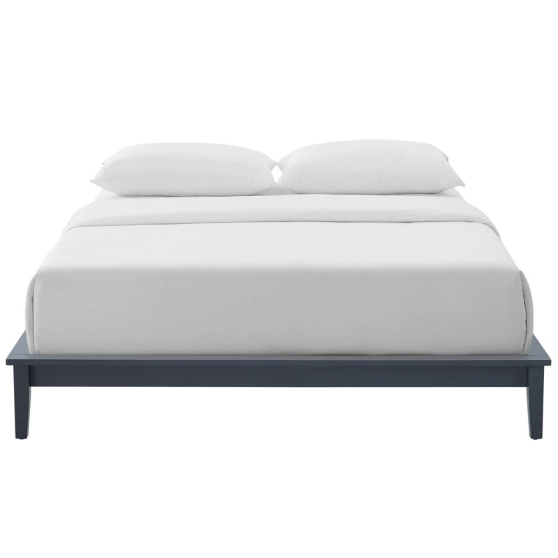 Modway Lodge Wood Platform Bed Frame, Gray, Full