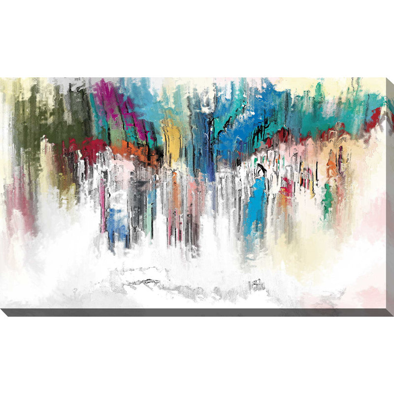 « linear », reproduction de peinture à l’acrylique sur toile tendue, H 24 po x l 40 po x P 1,5 po