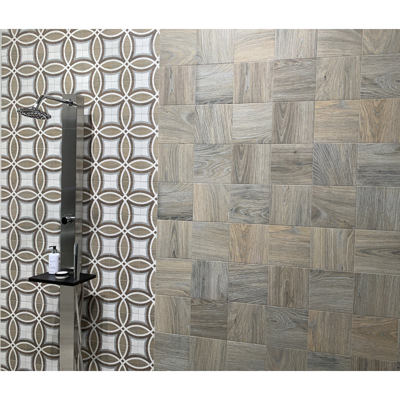 Carreau de mur et de plancher en bois Baja Pine 8 po x 8 po