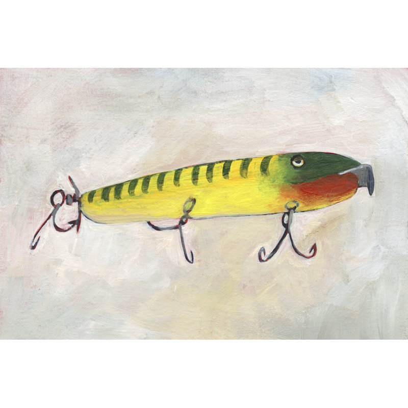 Retro Fishing Lure I by Regina Moore - Painting on Canvas, 61 cm H x 91 cm W, Wrapped Canvas