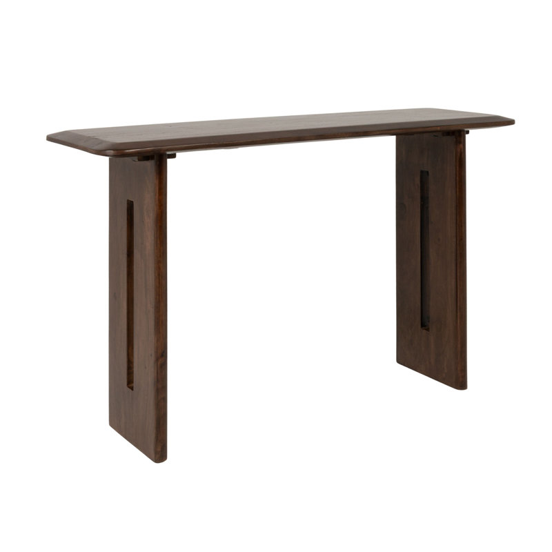 Console rectangulaire en bois d'acacia