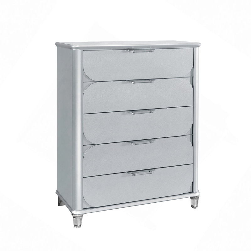 Commode à tiroirs, commode argent Laura