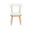 Chaises de salle à manger modernes et rembourrées de 2 avec revêtement beige et bois d'hévéa naturel, rembourrage épais pour les sièges, dossier divisé, espaces convenables, qualité durable, une paire de + naturel, confortable