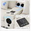 Canapé modulaire avec haut-parleurs Bluetooth, canapé en L avec console