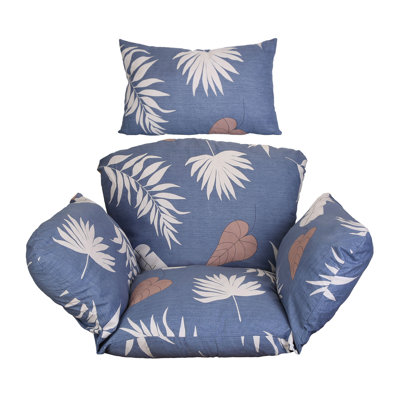 Egg Chair Cushion with Headrest Outdoor Indoor Vacuum Packaged