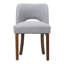 Set of 2 Chenille Upholstered Dining Chairs-1318050298-1318050300