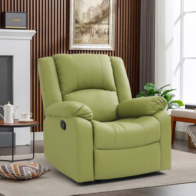 Tachara Breathable Faux Leather Manual Recliner Chair