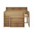 Designs Full Size Loft Bed With Desk, Wood Loft Bed Frame With Storage Shelves, LED Light-1687265005