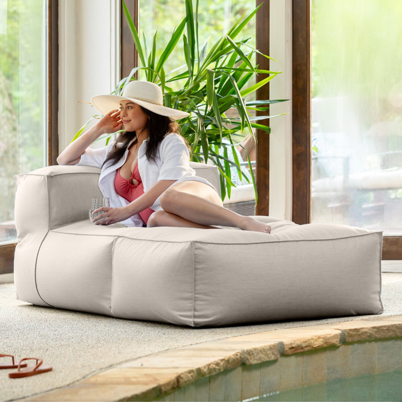 Mariabelen Outdoor Chaise Lounge, Silver