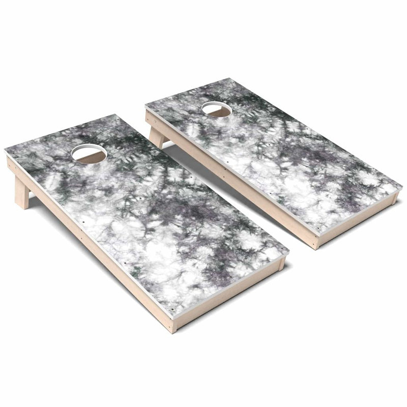 Ensemble de planches de cornhole en composite noir et blanc toutes saisons, Ajouter un étui et des lumières