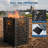 Heavy-Duty 63 Gallon Outdoor Burn Barrel with High-Temperature Steel Construction, Burn Cage for Paper Leaves Trash Yard Waste, Fire Pit for Backyard Camping, Black-134981589