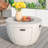 Round Concrete Propane Smokeless Fire Pit Table with Hidden Fuel Tank
