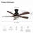 Itohan 56" 6-Speed Reversible Dc Motor LED Dimmable Ceiling Fan With Light And Remote