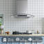 30 po Hotte de cuisine murale 900 pi³ / min en acier inoxydable avec verre trempé, contrôle des mouvements ACL, garantie de 10 ans-129482432