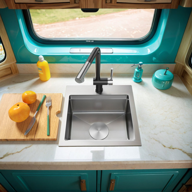 15*15'' RV Sink Kitchen Sink Bar Sink Stainless Steel Sink