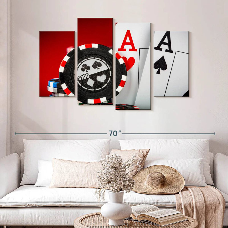Senne Chips And Aces, 32" H x 52" W