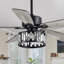 Ventilateur de plafond d'intérieur en cristal 52 pales 52 po avec télécommande et ensemble d'éclairage inclus-1598316690