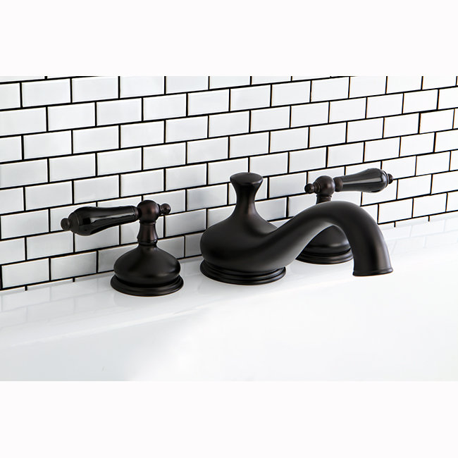 Kingston Brass Duchess Two-Handle 3-Hole Deck Mount Roman Tub Faucet, Oil Rubbed Bronze