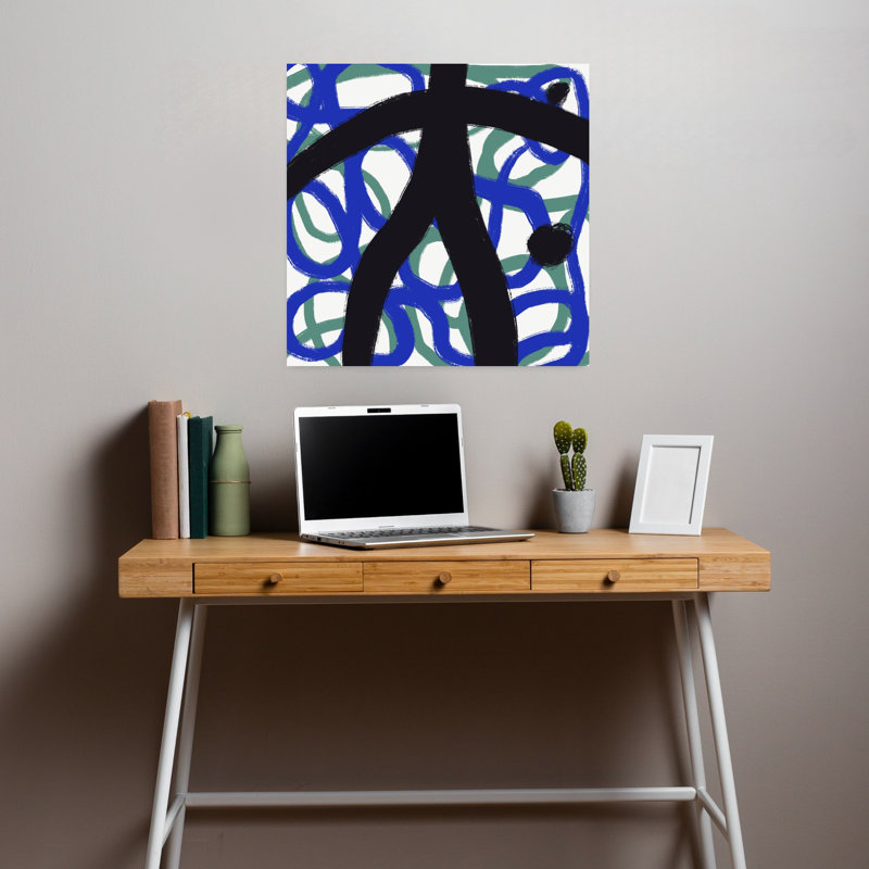 Art contemporain Energetic, H 18 po x l 18 po