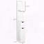 Freestanding Tall Linen Tower with Open Shelves & Anti-Tip Safety