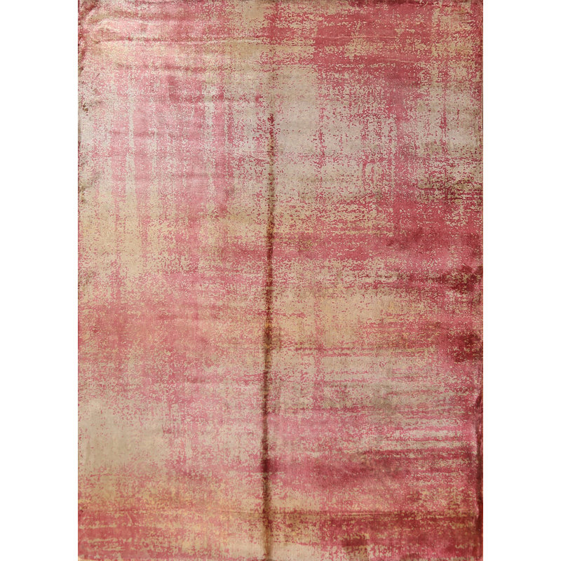 Tapis contemporain contemporain à motif abstrait indien