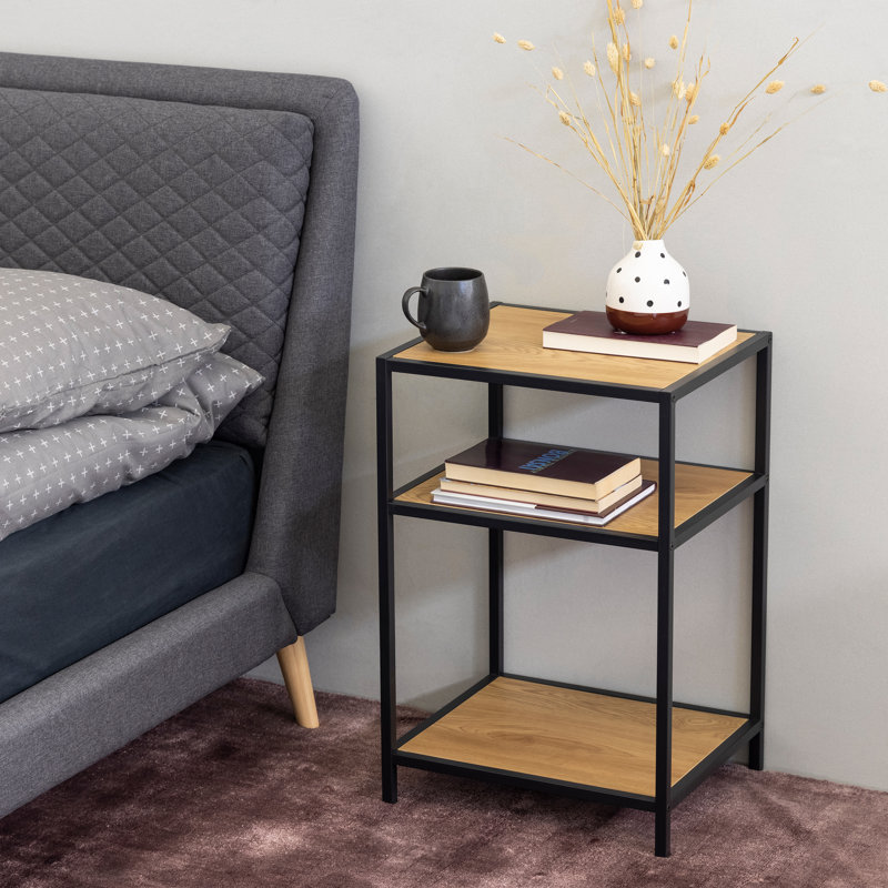 Akhtari 42cm W Metal Bedside Table