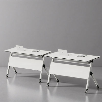 Mobile Folding Conference and Training Table Set by Inbox Zero