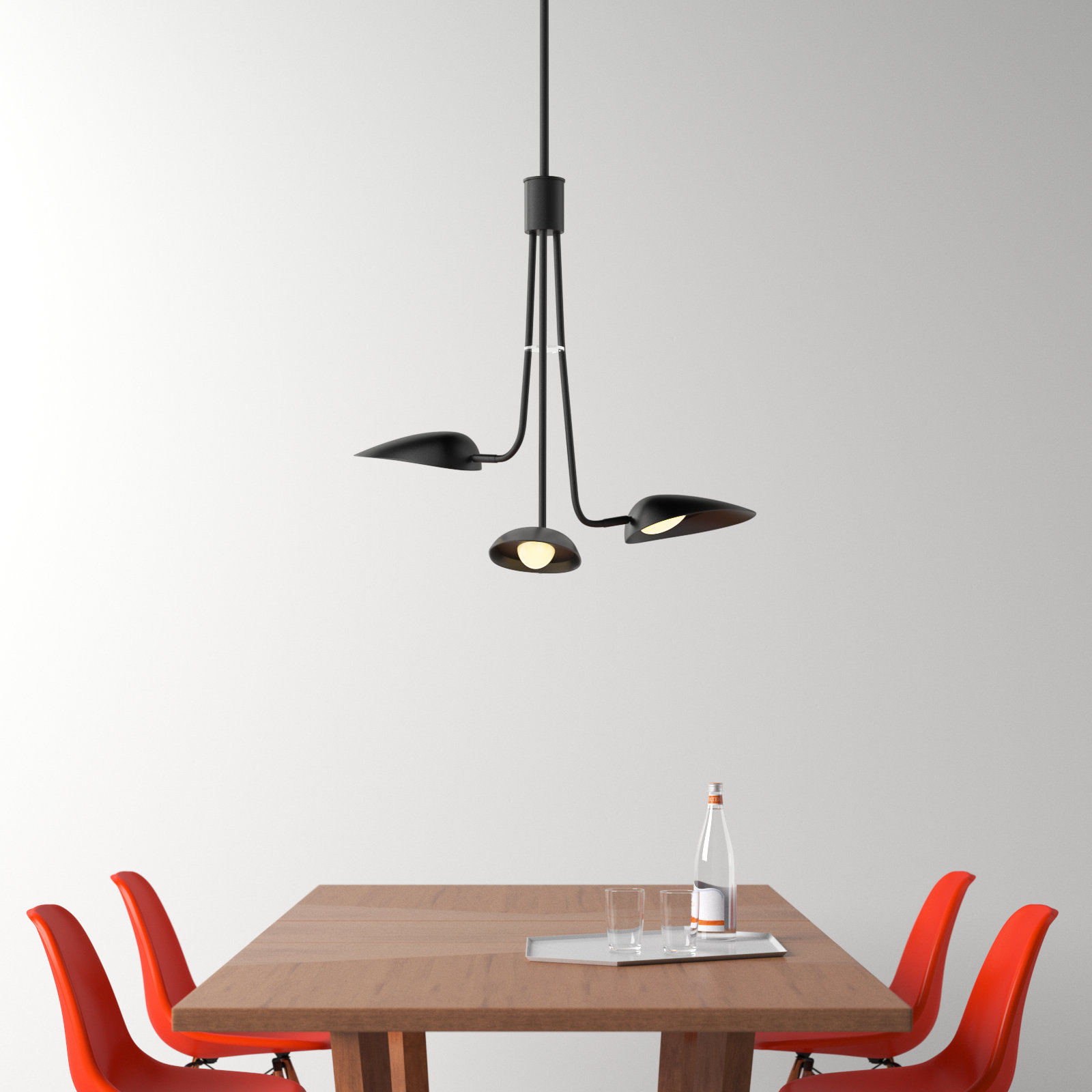 Inge 3 Light Dimmable LED Plug-in Pendant