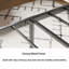 Base de lit plateforme et tête de lit en fer pour grand lit en bois rustique