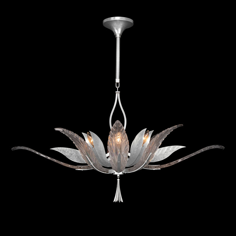 Plume 8 - Light Chandelier, Silver