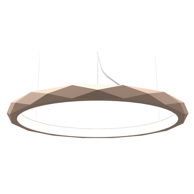 1 - Light LED Pendant, Imbuia, 2.34" H x 39" W x 39" D