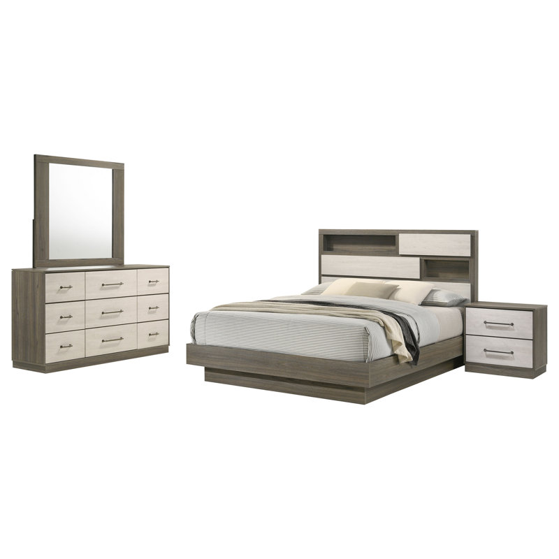  Rolston 4-piece Queen Bedroom Set Grey Oak, Queen