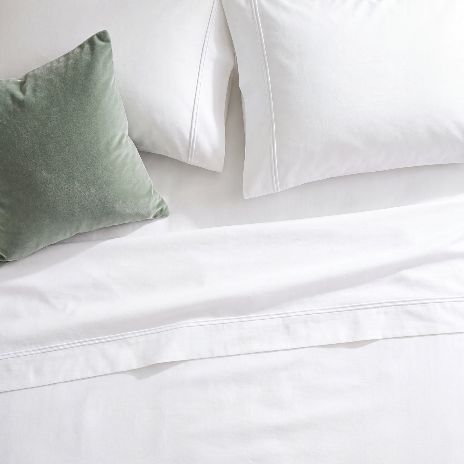 Benin 100% Linen Sheet Set, Queen Sheet Set + 1 Fitted Sheet + 2 Pillowcases, White