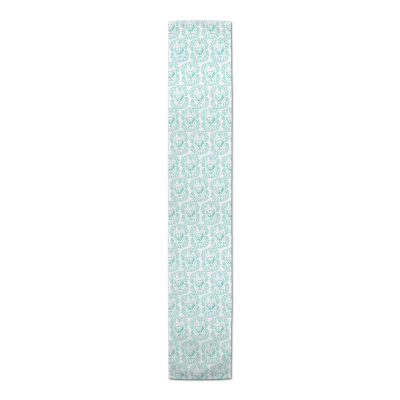 Pembrooke Rectangular Floral Polyester Table Runner, 90" L x 16" W