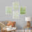 " Vibrant Green Pastel Paint Pattern " 4 - Pieces-97762743-97762744