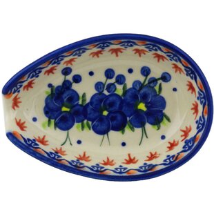 pfaltzgraff painted poppies spoon rest